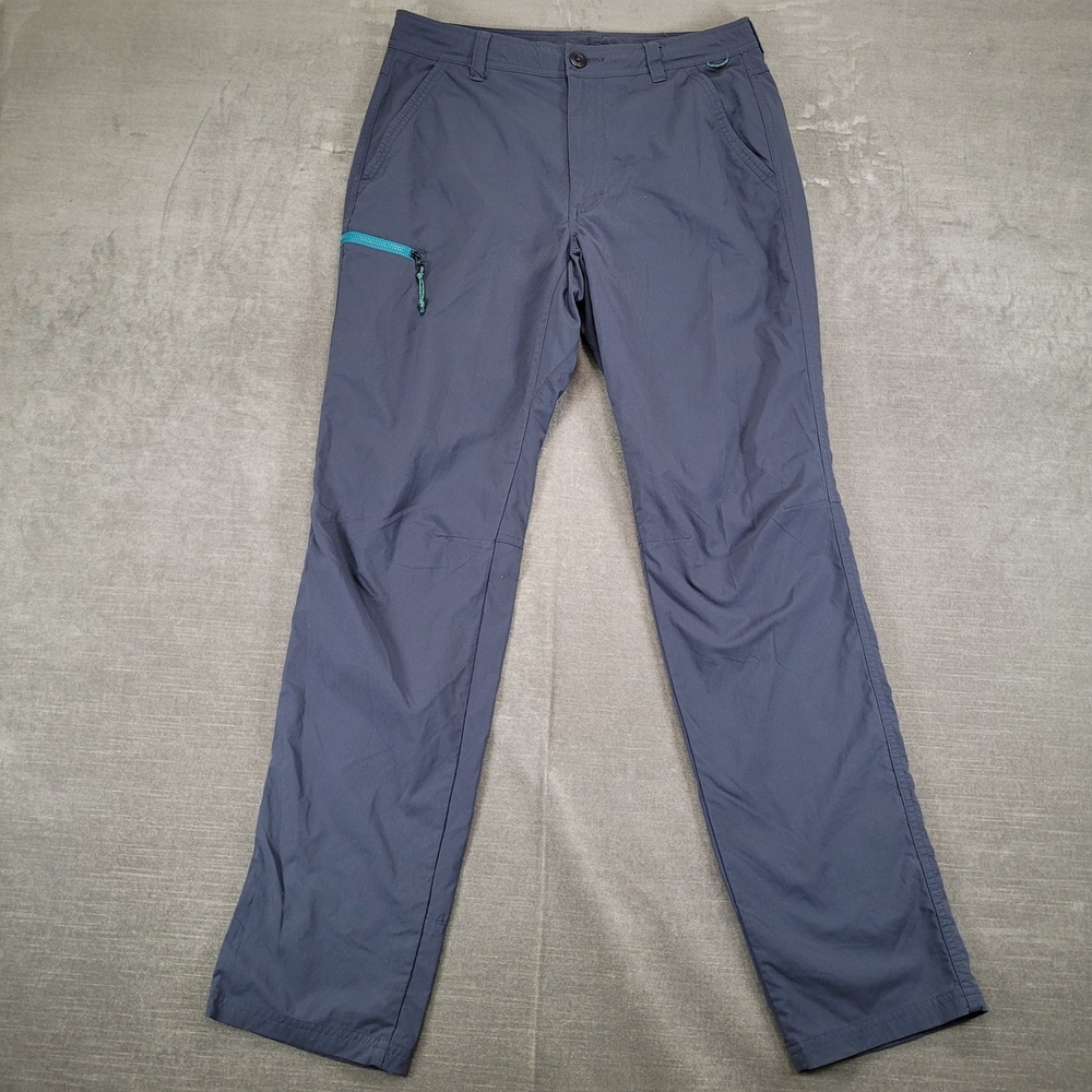 REI Co Op‎ Mens Pants 32W x 32L Blue Zip Pocket Outdoor Hiking Casual